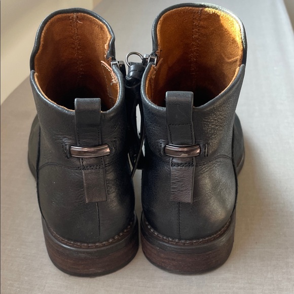 Franco Sarto Black Leather Hyla Ankle Boots Size 7.5 - Picture 13 of 14